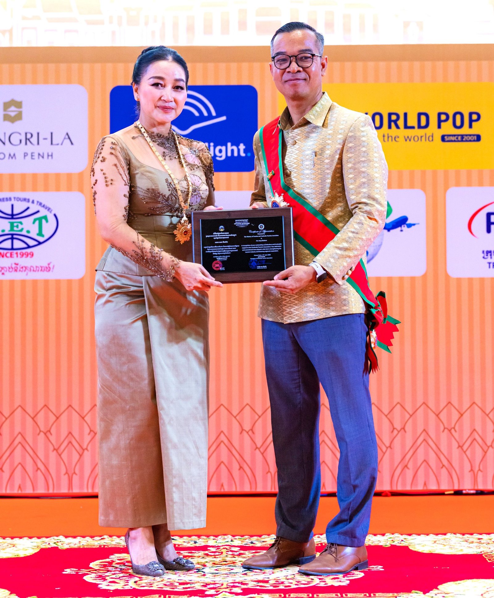 Photo of Honored by CATA President Chhay Sivlin